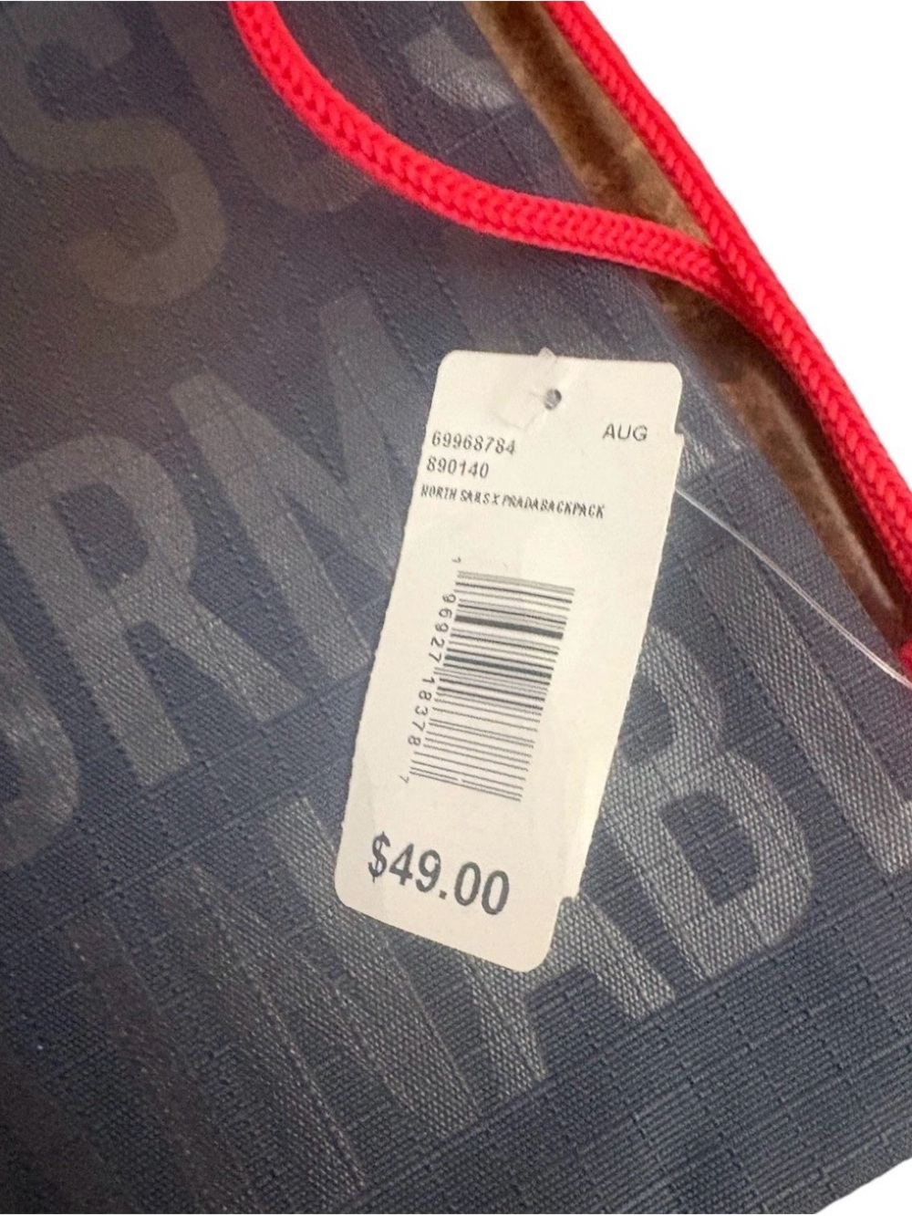 North Sails 36th America’s Cup Prada Drawstring Backpack Navy Red - New - Picture 4 of 4